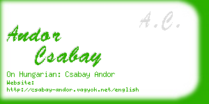 andor csabay business card